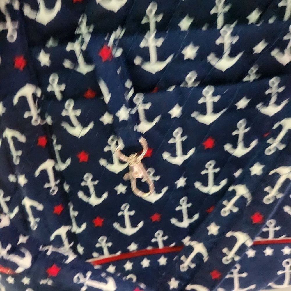 Nicole's Boutique NWT Anchor Nautical Quilted Cotton Tote Bag - Picture 4 of 7